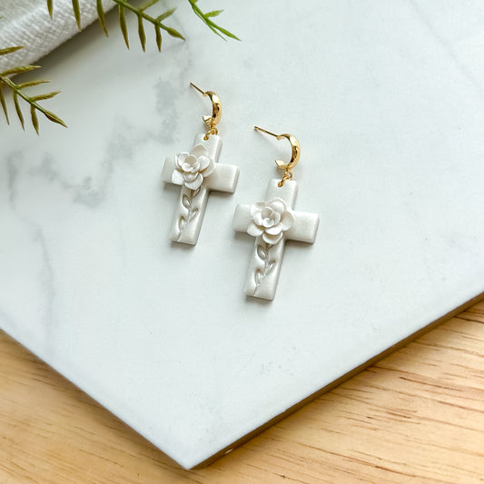 Sculpted Floral Crosses