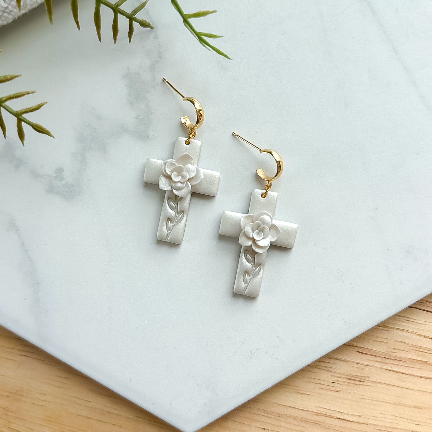 Sculpted Floral Crosses