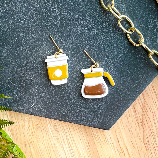 Coffee Mismatched Earrings